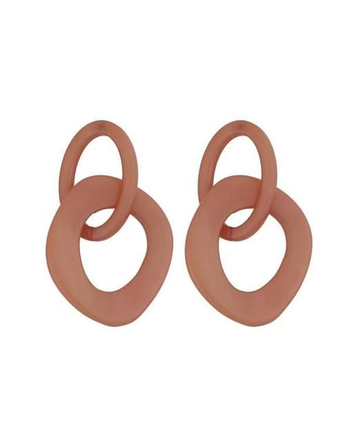Panacea Orange Interlocking Link Drop Earrings