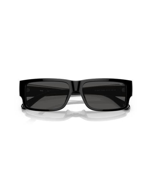 DIESEL Black Geck-D 57Mm Rectangular Sunglasses for men