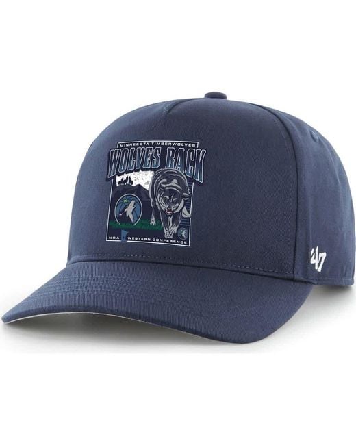 '47 Blue Minnesota Timberwolves Solid Hitch Adjustable Hat for men