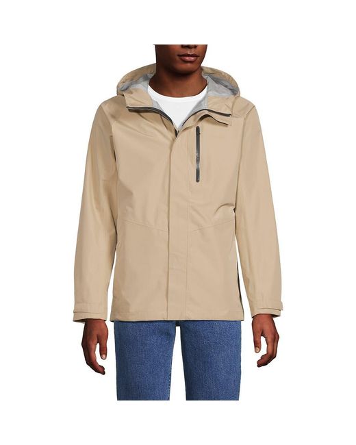 Lands' End Natural Waterproof Rain Jacket for men