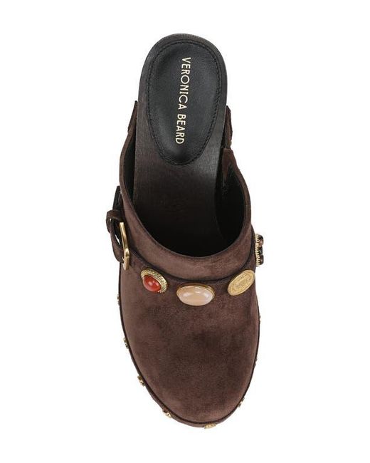 Veronica Beard Brown Giana Charms Platform Clog