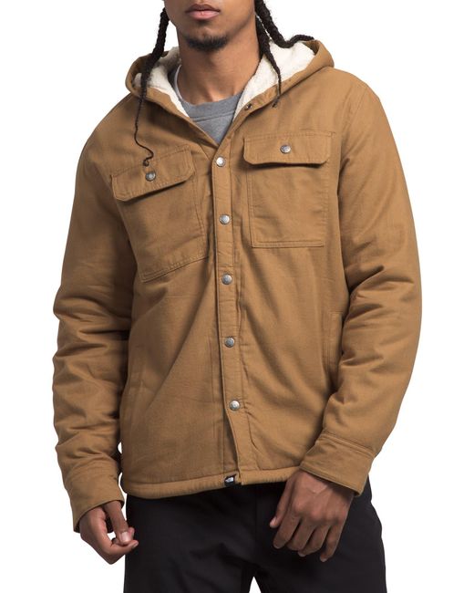 The North Face Brown Campshire Hooded Insulated Shirt for men