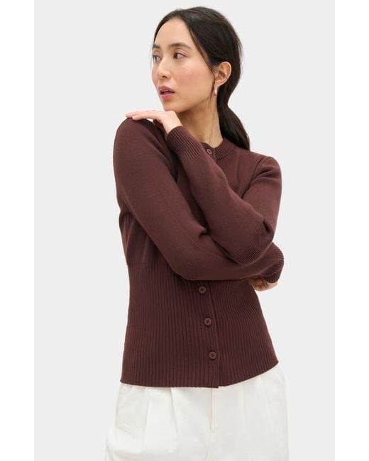 ALIGNE Purple Ruby Cardigan