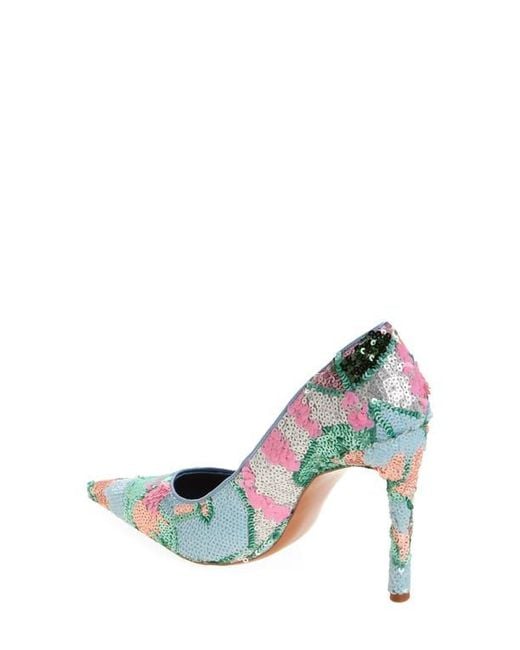 Jeffrey Campbell Blue Good Sequin Pointed Toe Pump