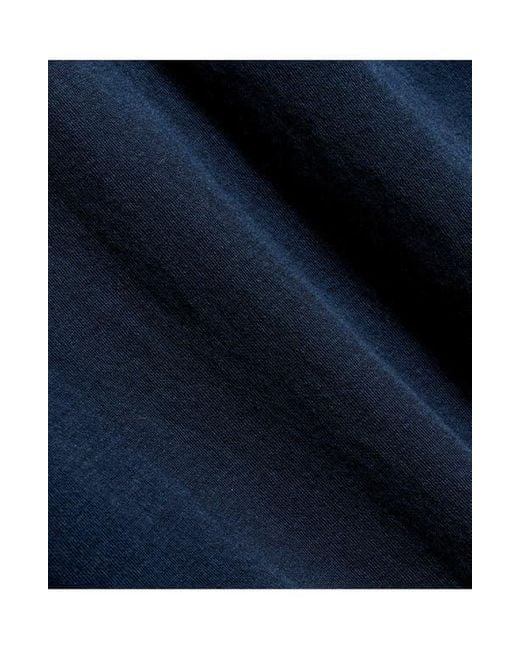 Billy Reid Blue Long Sleeve Cotton & Modal Crewneck T-Shirt for men