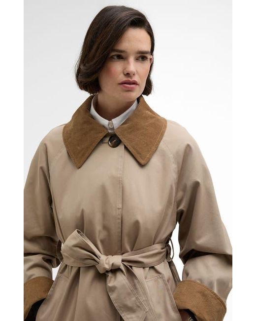 Barbour Natural Reagan Water Resistant Twill Coat