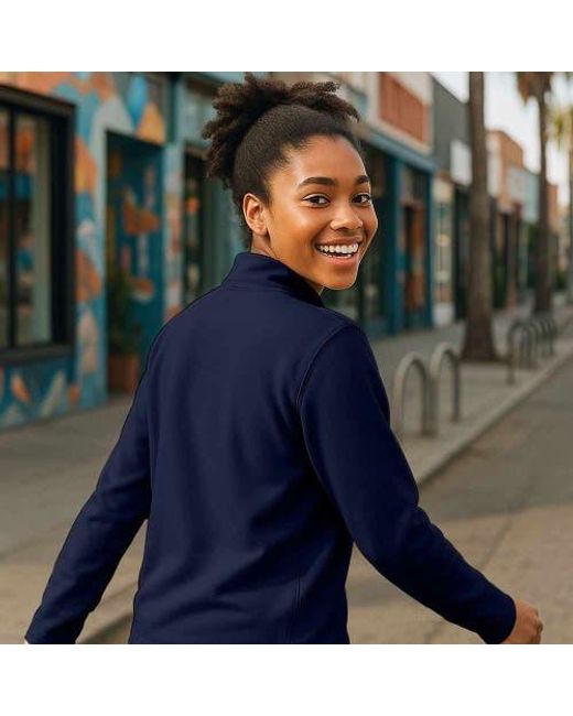 Alix Blue Heartly Ghost Quarter Zip Pullover