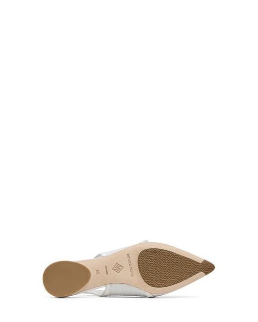 Donald J Pliner White Rozamay Pointed Toe Slingback Flat