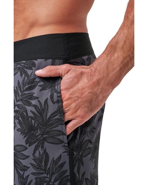 Travis Mathew Blue No Wake Zone Board Shorts for men