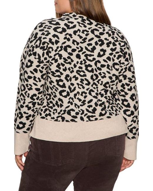 Sanctuary Black Leopard Print Sweater