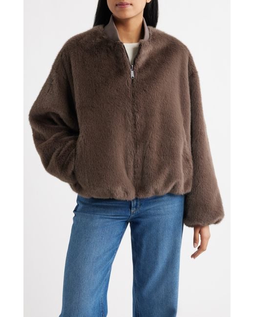 Sam Edelman Brown Reversible Bomber Jacket