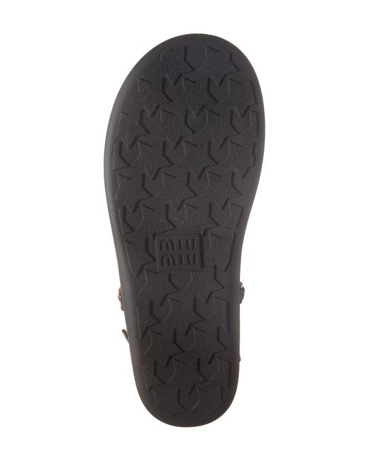 Miu Miu Brown Riviere Cord & Leather Sandal