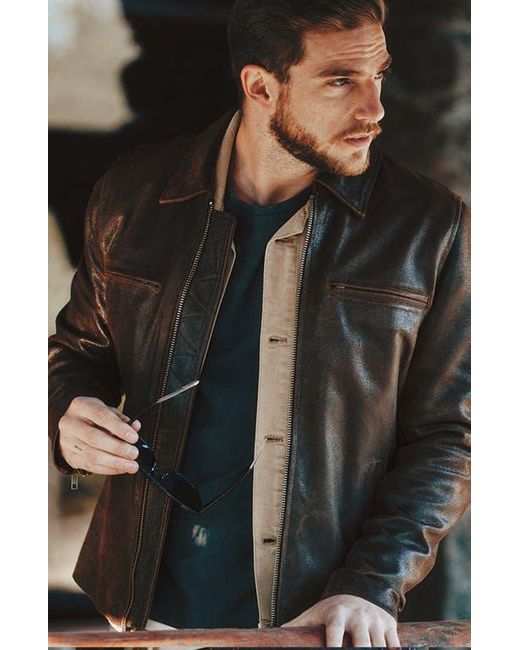 Last Wolf Brown Rainier Moto Jacket for men