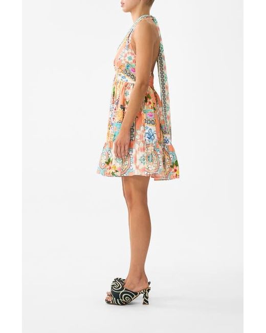 CAMILLA Ruffle Hem Halter Short Dress in White | Lyst CAMILLA Ruffle Hem Halter Short Dress in White | Lyst