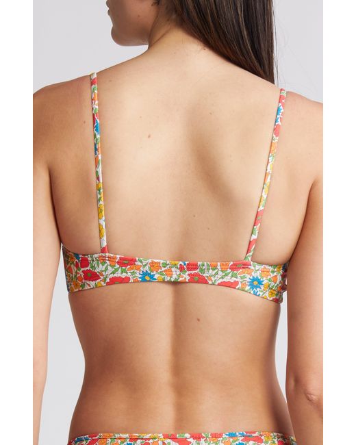 Nu Swim Black X Liberty London Stas Floral Print Bikini Top