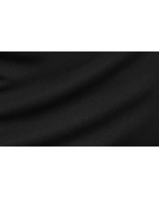 DKNY Black Mixed Media Organza Puff Sleeve Dress