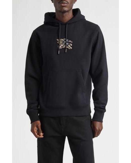 Burberry Black Simon Ekd Hoodie for men