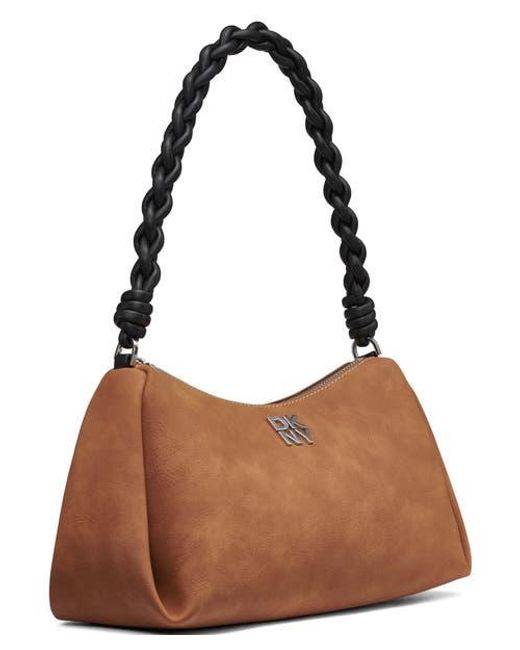 DKNY Brown Remy Top-Zip Shoulder Bag