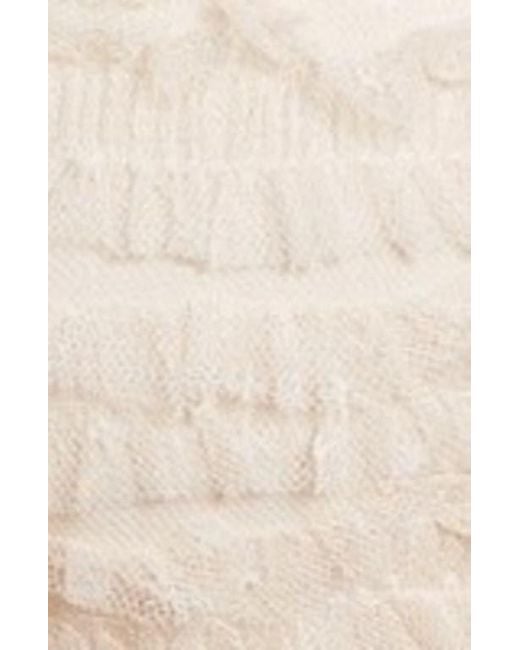 Needle & Thread Natural Lisette Ruffle Off Shoulder Gown