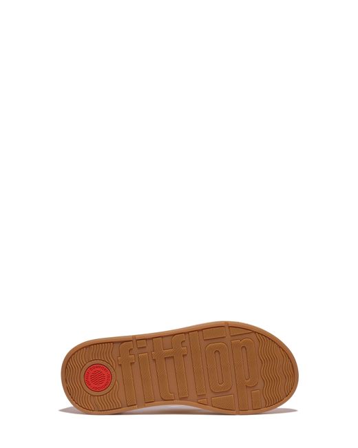 Fitflop Brown F-mode Twist Platform Slide Sandal