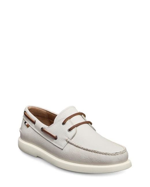 Allen Edmonds White Panama Boat Shoe for men