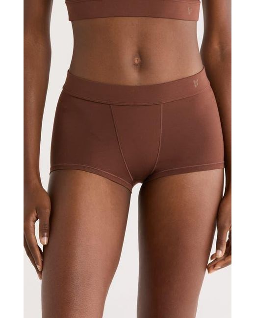 OXER Brown Luxe Bold Stretch Modal Boyshorts