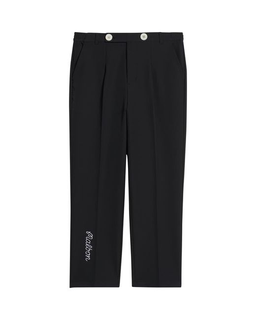 Malbon Golf Black Oliver Pleated Straight Leg Pants for men