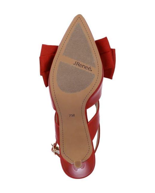 J. Reneé Red Morigen Slingback Pointed Toe Pump