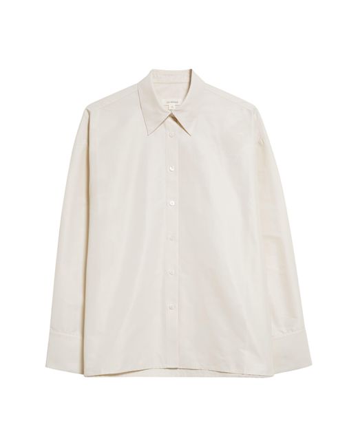 GIA STUDIOS White Recycled Polyester Taffeta Button-up Shirt