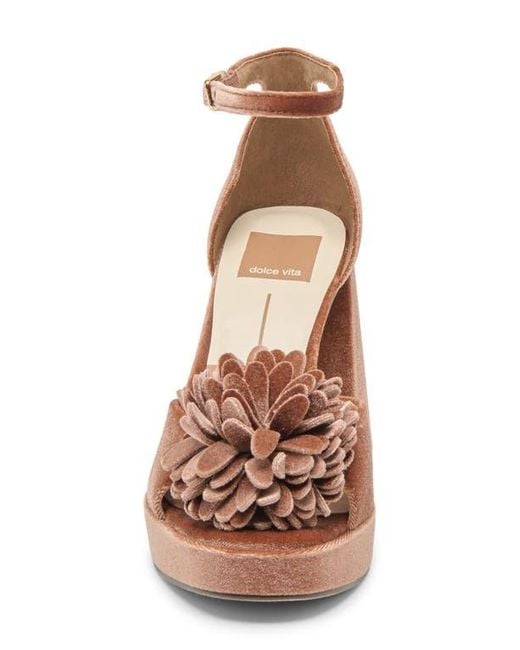 Dolce Vita Brown Perel Platform Ankle Strap Sandal