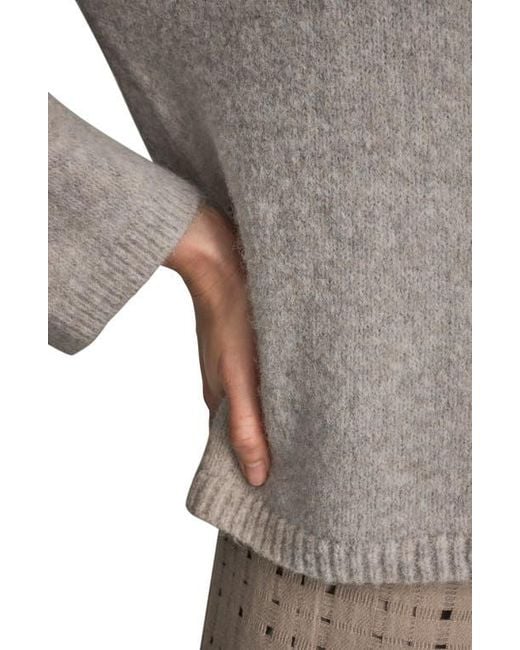 Donna Karan Gray Crewneck Sweater