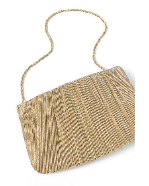 Loeffler Randall Metallic Brit Pleated Clutch