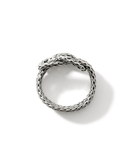 John Hardy Metallic Love Knot Chain Ring