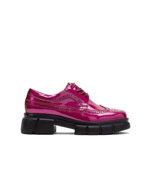 MARC NOLAN Purple Ms. Alexander Leather Lug Wingtip Derby