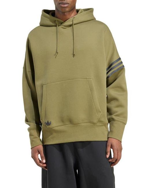 Adidas Green Neuclassics Oversize Pullover Hoodie for men