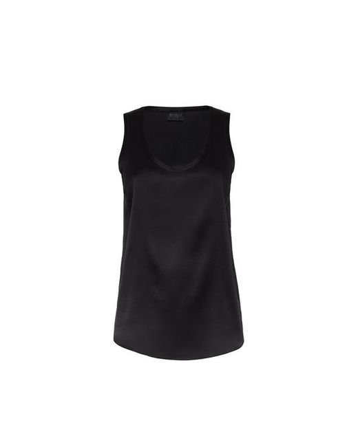 Brunello Cucinelli Black Satin Top