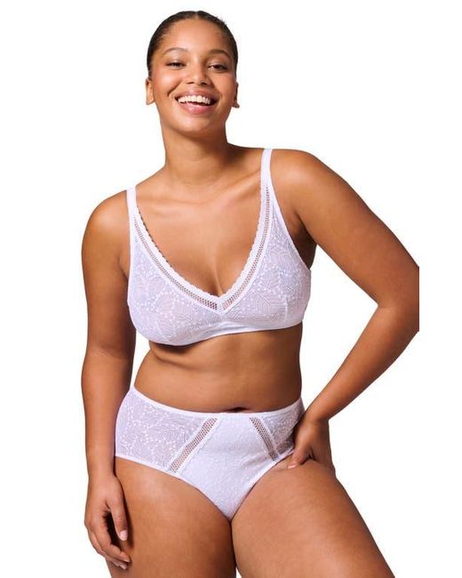 Simone Perele White Comete Retro Briefs