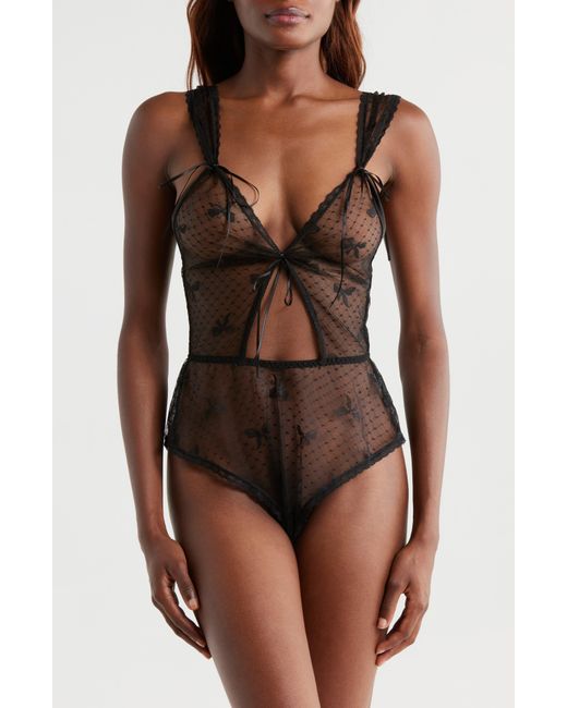 Kilo Brava Black Sheer Mesh Teddy