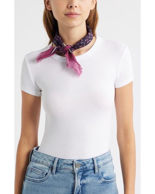 Treasure & Bond Pink Embroidered Floral Bandana