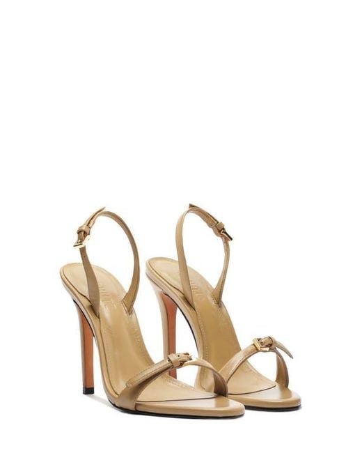 SCHUTZ SHOES Metallic Aurora Slingback Sandal