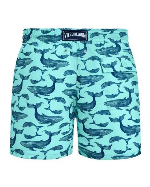 Vilebrequin Blue Swim Shorts Whales for men