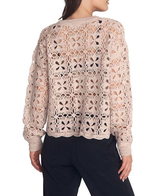 Bella Dahl Multicolor Relaxed Fit Sheer Wool & Cashmere Sweater
