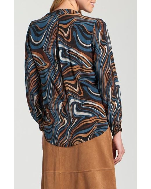 Apny Blue Printed Top