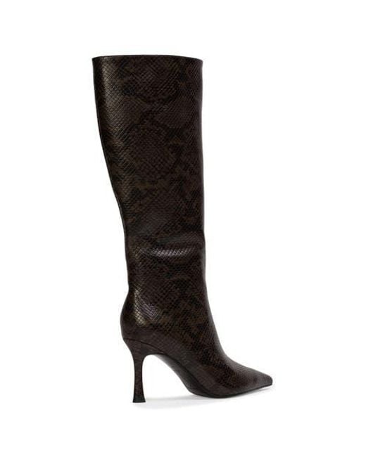 Black Suede Studio Black Draya 80 Snake Boot