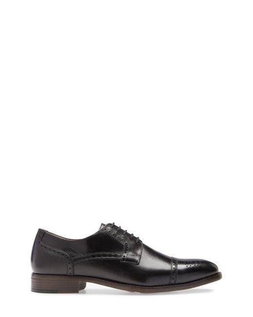 Johnston & Murphy Black Lewis Cap Toe Derby for men