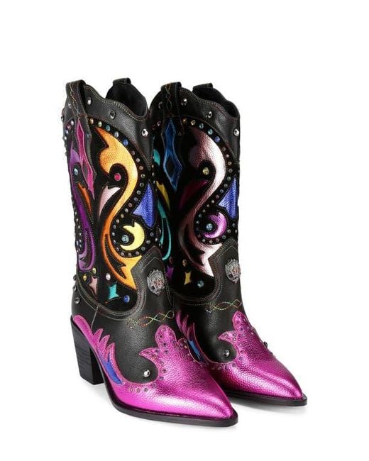 Kurt Geiger Pink Kensington Western Boot