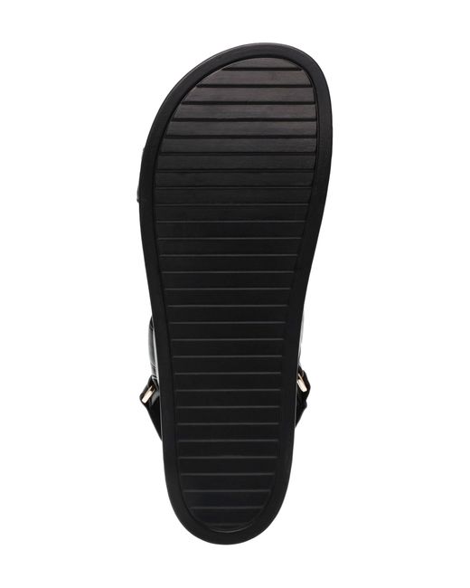 Anne Klein Black Violette Slingback Platform Wedge Sandal