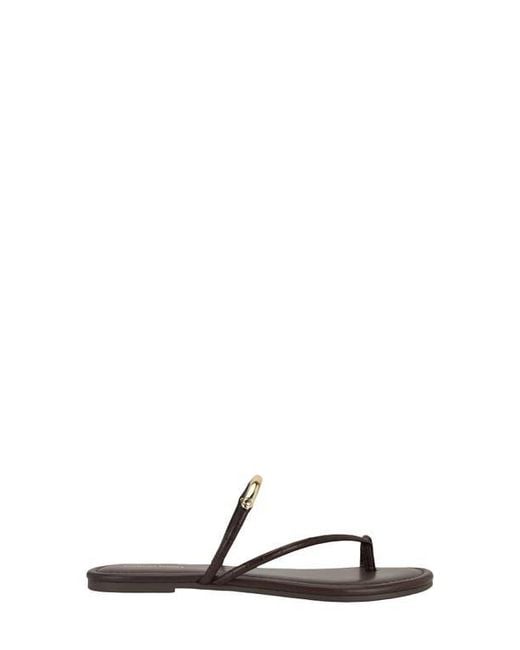 Calvin Klein Brown Bienna Toe Loop Sandal