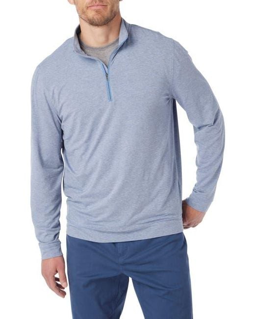 Fair Harbor Blue Compass Performance Quarter Zip for men