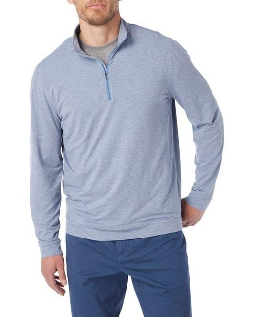 Fair Harbor Blue Compass Performance Quarter Zip for men